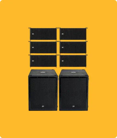 LED Video wall & AV Hire Equipment RCF LINE ARRAY PA SYSTEM